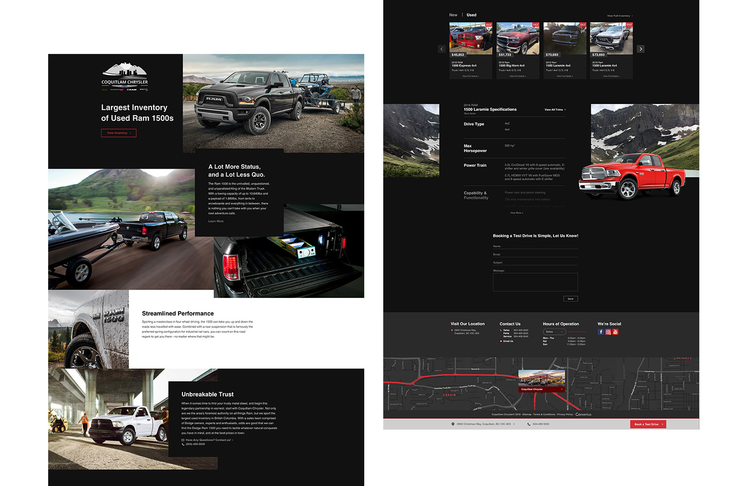 Initial Landing Page Desktop